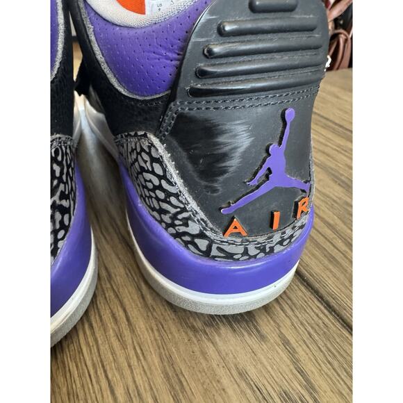 Air Jordan 3 Retro Court Purple Men’s Size 9 OG СТ8532-050 Some Wear No Box GUC - Picture 3 of 10